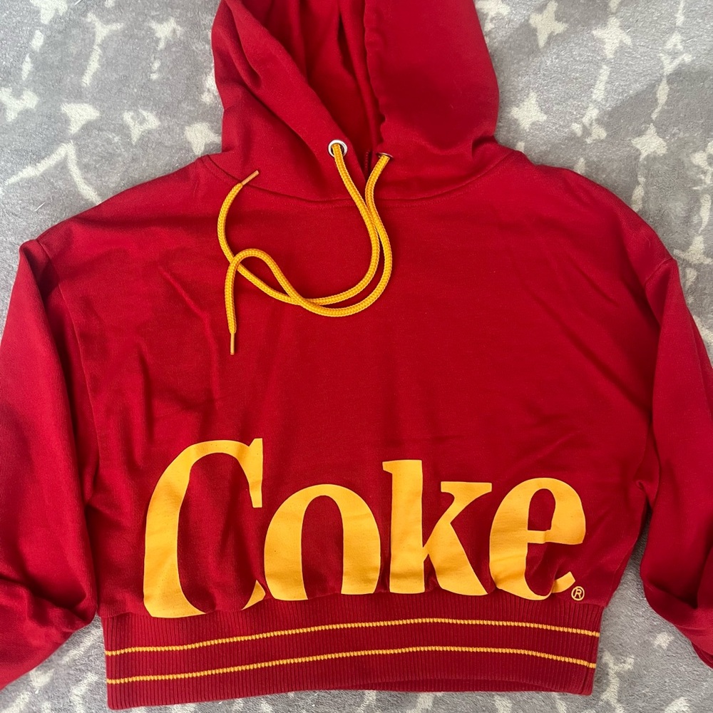 Coca Cola Cropped Hoodie